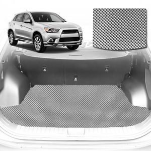 6D Diamond Car Boot Mat for Mitsubishi ASX (GA)2010-Current-Cargo Mat-Grey-Outback GT