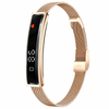 Smart Bracelet Fitness Tracker Heart Rate Monitor Ip68 Waterproof Sports Smart Watch For Android & Iphone Gold