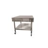 Mobile Stainless Steel Stand Work Bench with 2 Drawers and Under Shelf on wheels - SWBD8-2