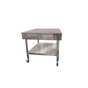 Mobile Stainless Steel Stand Work Bench with 2 Drawers and Under Shelf on wheels - SWBD8-2