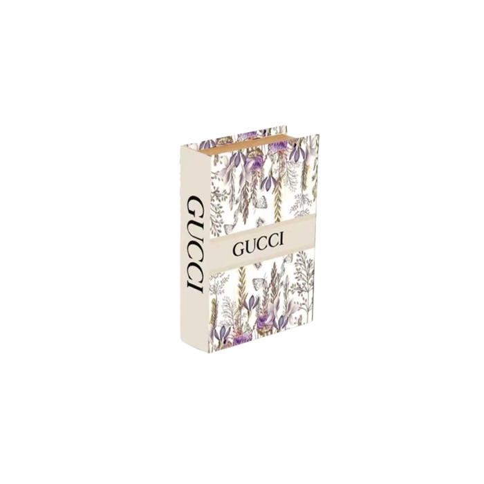 Elegant Collections GG Bloom Medium Floral Faux Book Storage Box