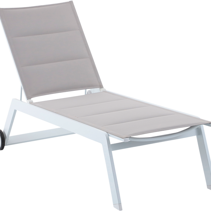 Mimosa Cordoba Aluminium Sunlounge White