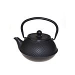 Teaology Cast Iron Teapot - Fine Hobnail Black 800ml.