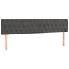 vidaXL LED Headboard Upholstered Bed Header Bedroom Dark Grey 200 cm Velvet