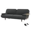 Levede Convertible Sofa Bed with USB Charge Side Table Dark Grey