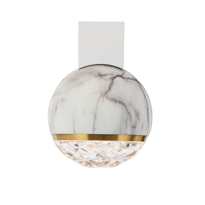 Telbix White/Clear Oneta Wall Lamp