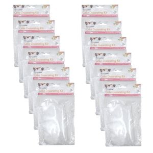 12x 13pc Topchef Cake Decorating Disposable Piping Bag Kit Set White
