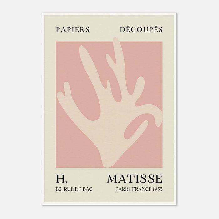 Galrie Papiers Découpés Pink Foliage H. Matisse Print (1955) Elegant for your Home, Poster Only, 70 x 100cm (28 x 40inch)