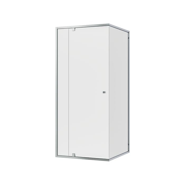 Mondella 875 x 2000mm Chrome Semi Frameless Shower Screen