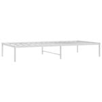 vidaXL Metal Bed Frame Platform Bed Base Mattress Base White 92x187 cm Single