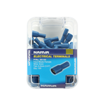 Narva 4mm / 6.3 x 0.8mm Blue Double Crimped Female Fully Insulated Blade Terminal - 100 Pack