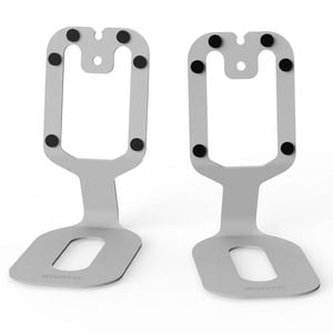 Kanto SU2W Rear-Mounted Desktop Speaker Stands for Small Speakers - White, Pair