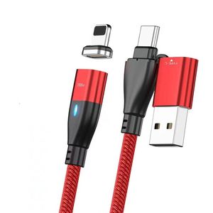 TEGAL USB & Type C Dual Magnetic Charging Cable iOS 1.8m Red