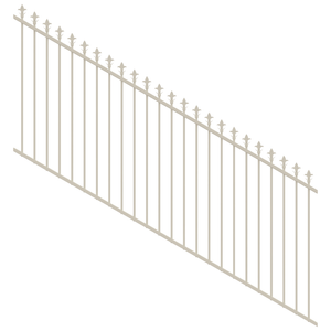 ProtectorAl 1201-2400W x 1200H Surfmist Spear Top Pool Fence Panel Raked 16-30º