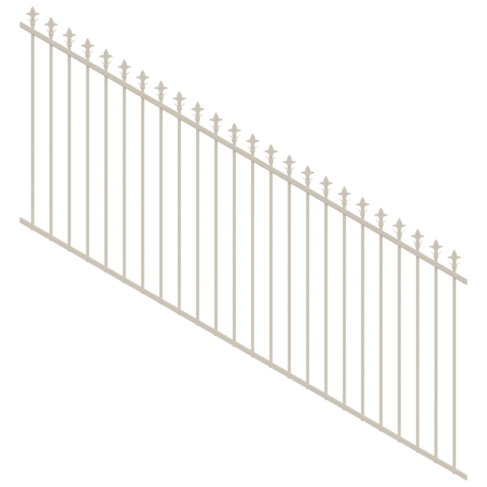 ProtectorAl 1201-2400W x 1200H Surfmist Spear Top Pool Fence Panel Raked 16-30º