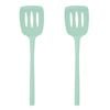 2PK Tovolo Flex-Core All Silicone Slotted Turner Cooking Utensil - Light Aqua