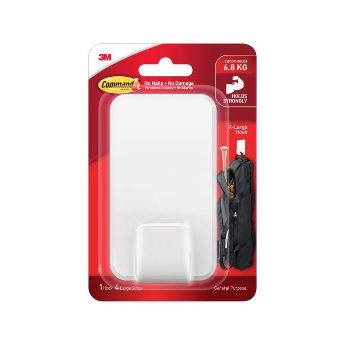 Command™ White Adhesive Mega Utility Hook