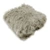 Faux Fur Long Hair Throw Rug Curly Taupe