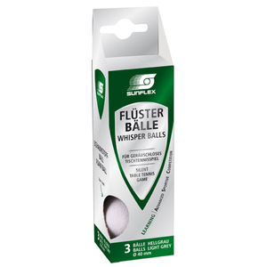 SUNFLEX Whisper Silent Noise-Less Table Tennis Balls 1 Pack of 3