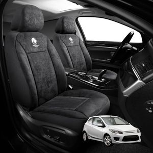 Australian Goose Edition Front Seat Covers for Mazda 2 2007 - 2014 (DE) - Suede, Universal Fit - Black
