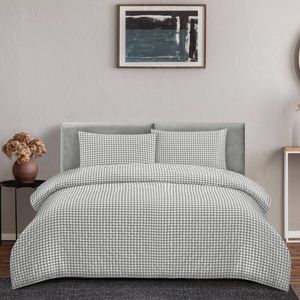 Ardor Boudoir Double Rowe 130GSM Quilt Cover Set Grey