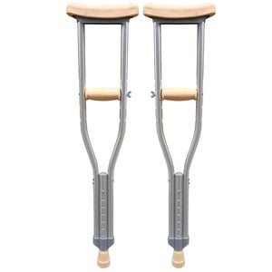Livingstone Underarm Crutches Aluminium Adjustable 74-94cm 2 Pack