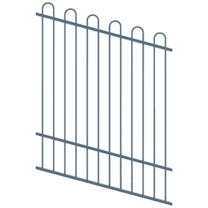 ProtectorAl 0350-1200W x 1500H Deep Ocean Loop Top Pool Fence Panel Raked Up to 15º