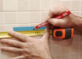 DIY Step Image - How to drill into tiles . Blob storage upload.
