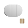 Attica Bentwood 1200 x 750mm Natural Oak Oval Shaving Cabinet