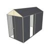 Build-a-Shed 1.5 x 3.0 x 2.3m Front Gable Dual Single Sliding Door Narrow Shed - Grey