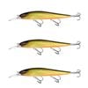 3x 13 Fishing 110mm Whipper Snapper Jerkbait Fishing Lures - Goldilocks