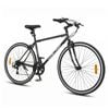 Costway 67cm Mountain Bike 6-Speed Outdoor Cycling Bike MTB Bicycle w/Dual Brakes Black
