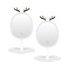 SOGA 2X White Antler LED Light Makeup Mirror Tabletop Vanity