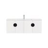 CIBO 1200mm White Freshwater Wall Hung Bathroom Vanity With Black Handles