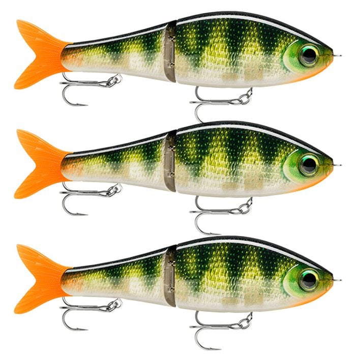 3x Rapala Super Shadow Rap Glide 11cm Jointed Swimbait Lures - Live Perch