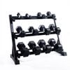 Brixx 2.5kg - 25kg Hex Dumbbell & Rack Set | 6 Pairs - 155kg Package