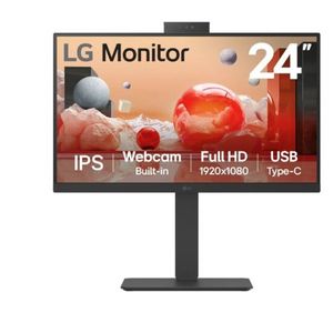 LG 24 Inch IPS FHD Webcam with USB-C and Adjustable Stand