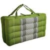 Handmade 2-fold Meditation Cushion - Thai Kapok Yoga Mat With Portable Handle