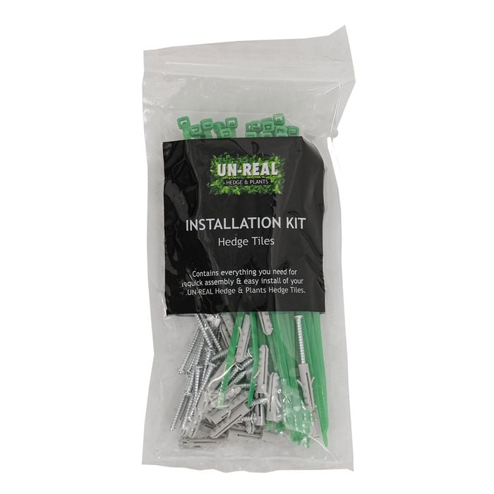 UN-REAL 25cm Artificial Accessories Hedge Tile Installation Kit