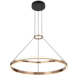 Telbix Ostrom Modern Pendant Hanging Lamp Light Aluminium Pvc Coffee Gold Satin
