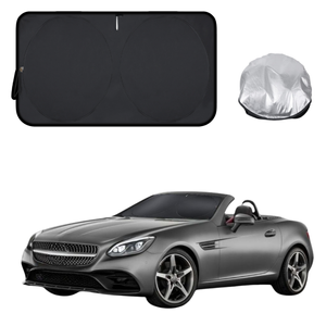 Front Windscreen Sun Shade for Mercedes-Benz E-Class 2010 - 2016 Coupe/Cabriolet (C207) - Standard 150 x 85 cm - Black