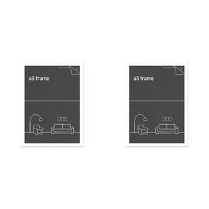 2PK Impact Merch Classic Picture Frame Fits A3 Print 42x30cm - White