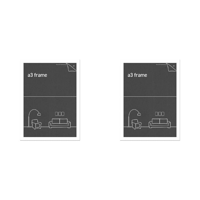 2PK Impact Merch Classic Picture Frame Fits A3 Print 42x30cm - White