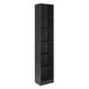 Belle Bookshelf 6 Tier Bookcase Shelving Unit 40cm Black