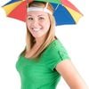 RAINBOW UMBRELLA HAT Rain Novelty Cap Costume Outdoor Camping Beach Fishing