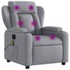 vidaXL Massage Recliner Chair Reclining Chair Single Sofa Light Grey Fabric
