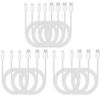 iWill 10 Pack 1m Data Sync Charger Charging USB Type C Phone Tablet Cable Cord Bulk White TPE Plastic