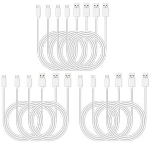 iWill 10 Pack 1m Data Sync Charger Charging USB Type C Phone Tablet Cable Cord Bulk White TPE Plastic