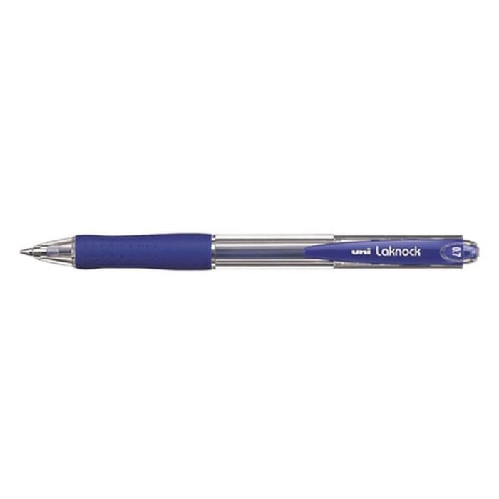 Uni Laknock Retractable Ballpoint Pen 12pcs (Medium) (Blue)