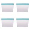 4PK Appetito Reusable Fridge/Freezer Stand-Up Bag 6 Cup/1.5L Blue
